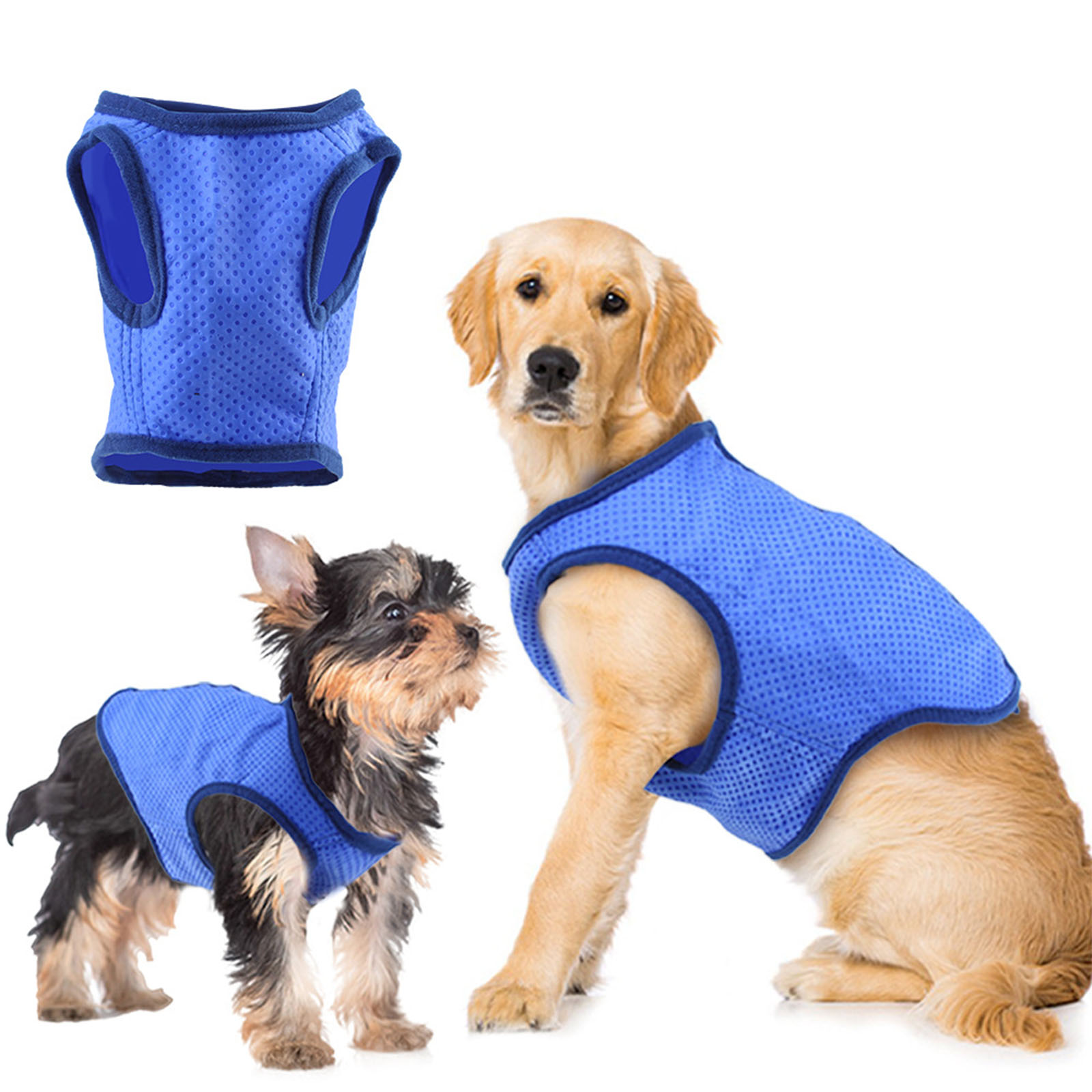 Outdoor Sport Coat - Hunde-Kühlweste, atmungsaktiv, Sommer-Mesh-Eis-Haustiergeschirr, tragbar, sofortige Kühlung,