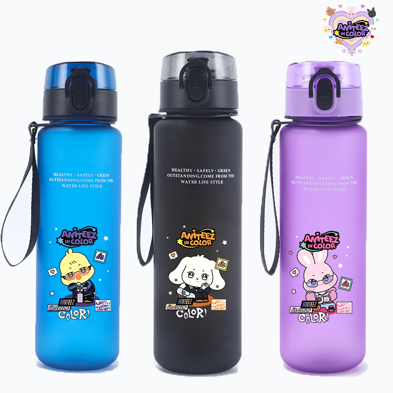 Outdoor Sportsman Group - 650 ml ATEEZ Wasserflasche, K-Pop-Band-Print, Sport-Wasserbecher,
