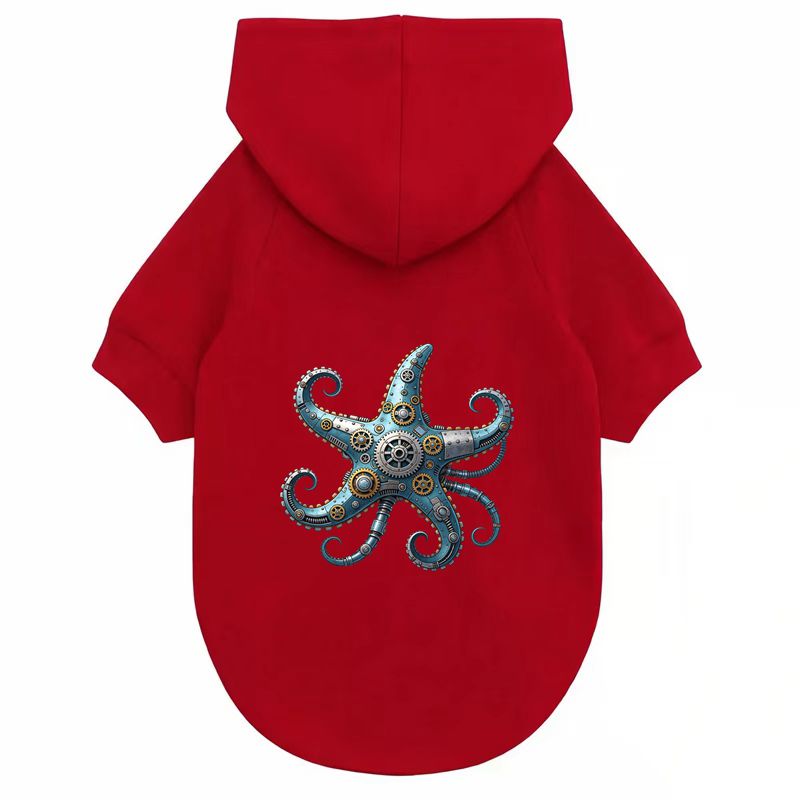 Outdoor Sport Coat - Einzigartiger Hundemantel | Cooles Oktopus-Getriebe-Design |