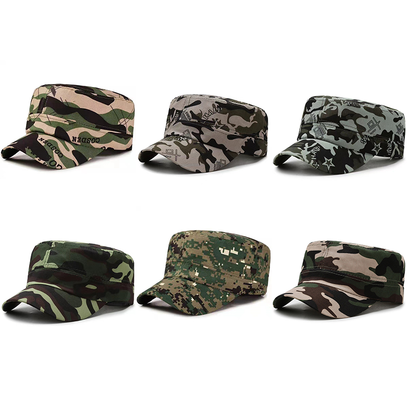 Outdoor Sport Hat Classic - Neu:【Flache Kappe im Camouflage-Stil, verstellbare klassische