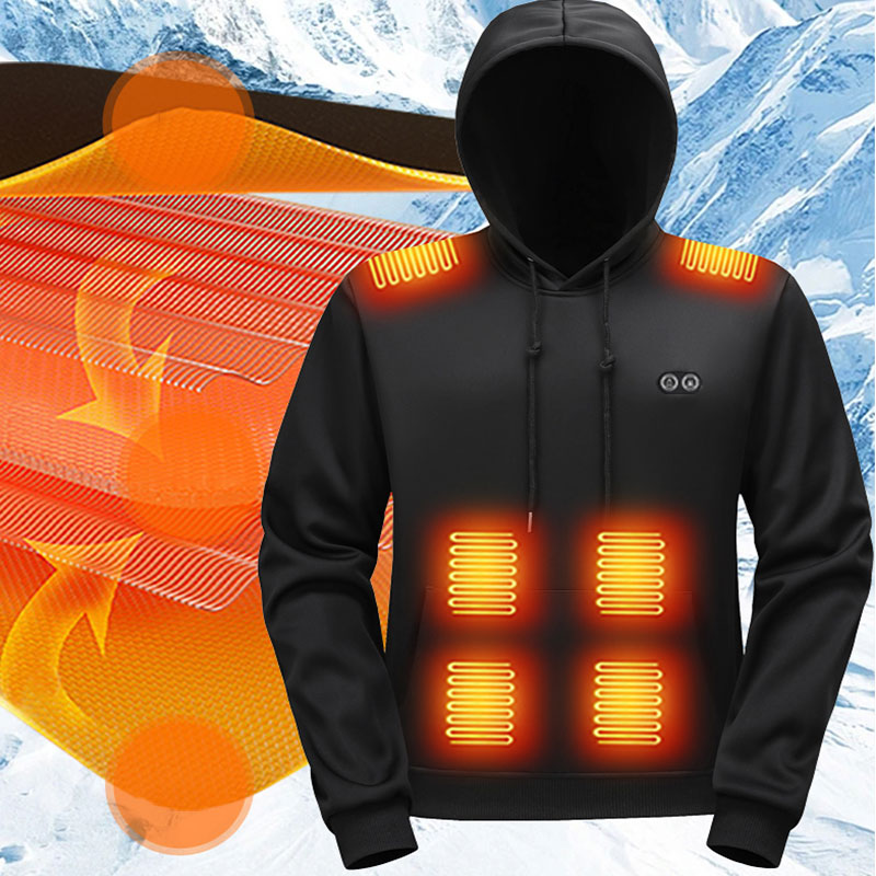 17-Zonen-Heiz-Hoodie-Sweatshir – Outdoor Sport Coat Bewertung und Preis